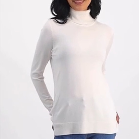 Style & Co. Sweaters - Style & Co. Women's Cream light knit Turtleneck Sweater